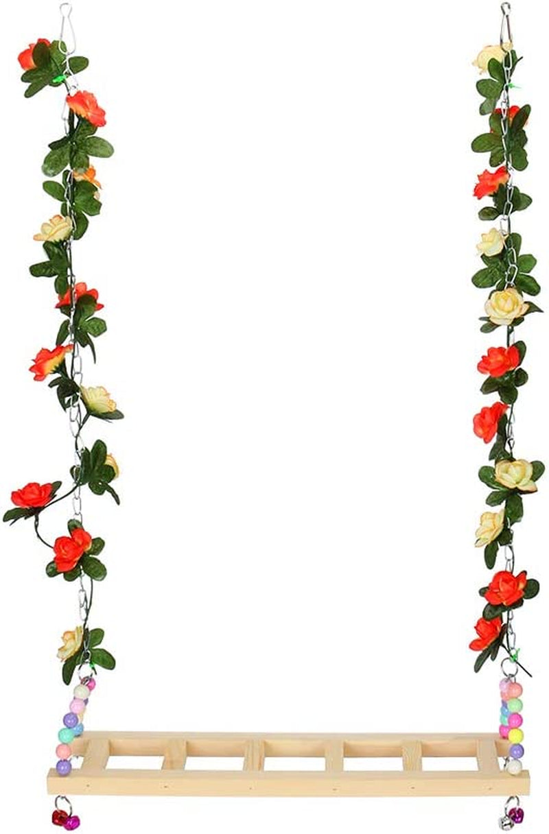 Chicken Swing Toy Natural Wood Handmade Single-Plank Bridge Chicken Parrot Small and Medium-Sized Pet Toy Stand Toy Bird Swing Toy Chicken Coop Accessories for Chicken