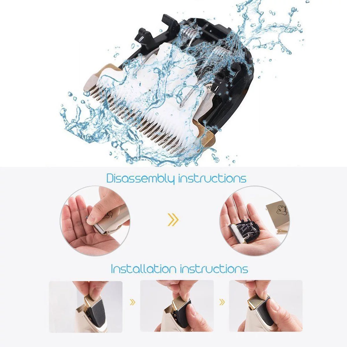 All Dog Grooming Kit - Electric Pet Hair Cutting Professional Mute Cordless Grooming Set