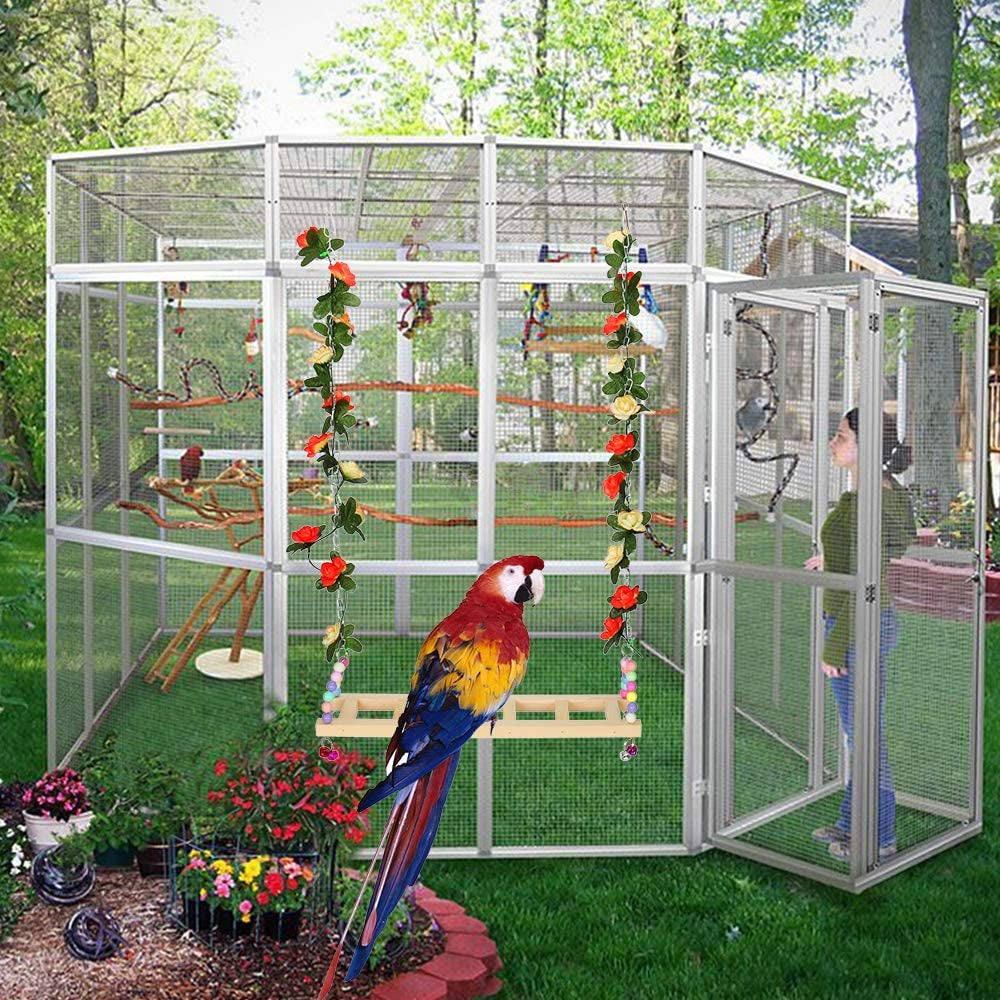 Chicken Swing Toy Natural Wood Handmade Single-Plank Bridge Chicken Parrot Small and Medium-Sized Pet Toy Stand Toy Bird Swing Toy Chicken Coop Accessories for Chicken