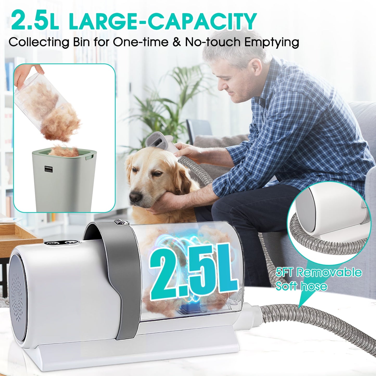 PawsGroom 5-in-1 Pet Grooming Vacuum