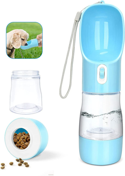 AquaPup Go - Portable Dog Water Bottle with Food Container