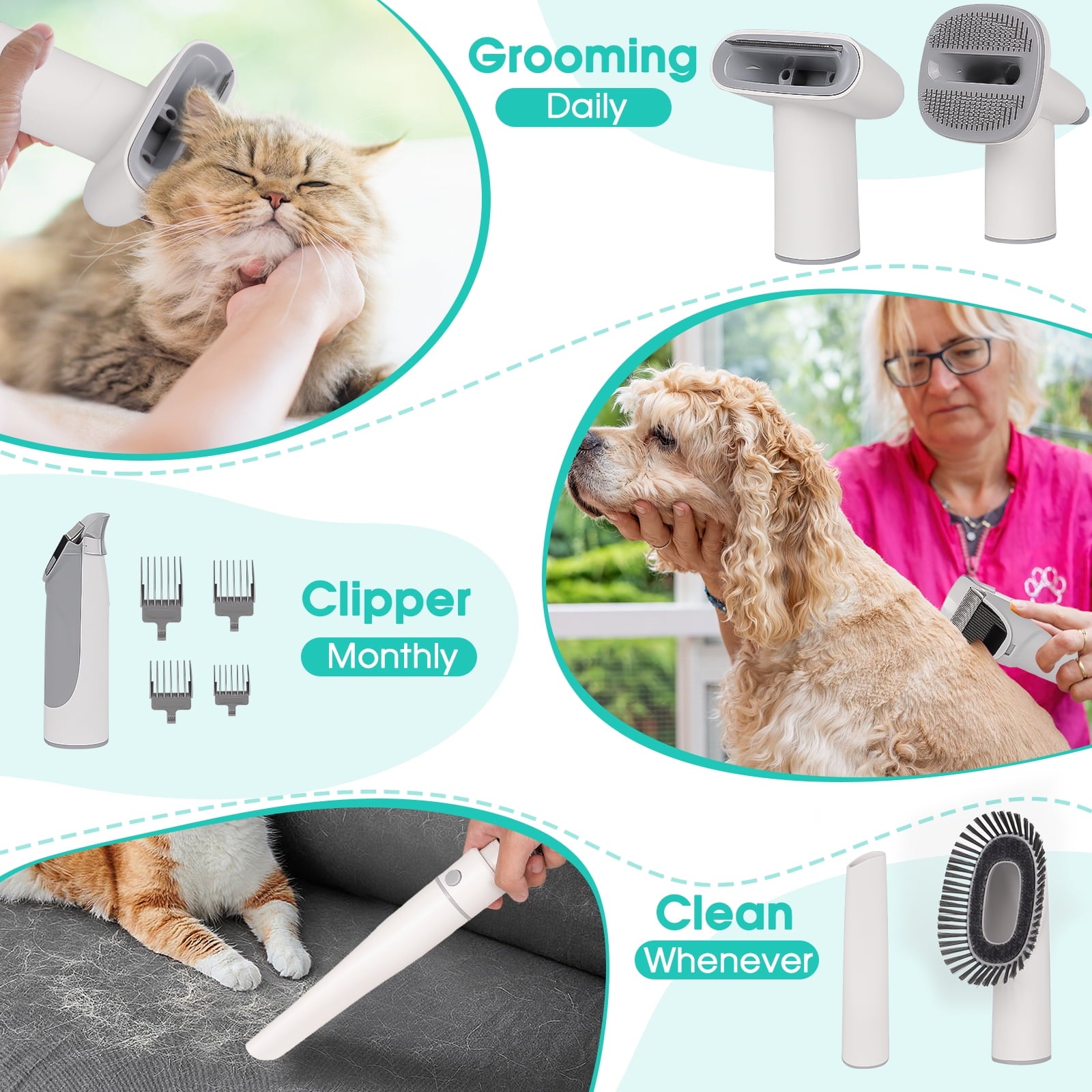PawsGroom 5-in-1 Pet Grooming Vacuum
