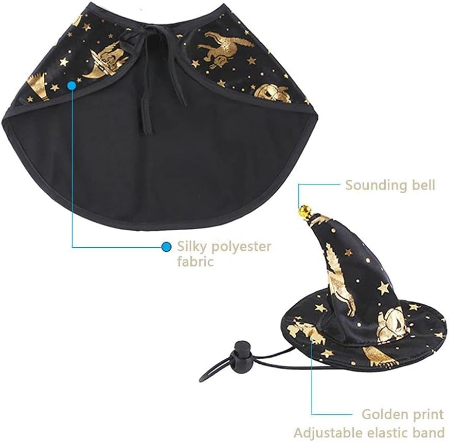 Pet Accessories Party Dressing Cloak Halloween Apparels Puppy Collar Dog Halloween Set Pet Halloween Costume(M)