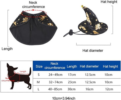 Pet Accessories Party Dressing Cloak Halloween Apparels Puppy Collar Dog Halloween Set Pet Halloween Costume(M)
