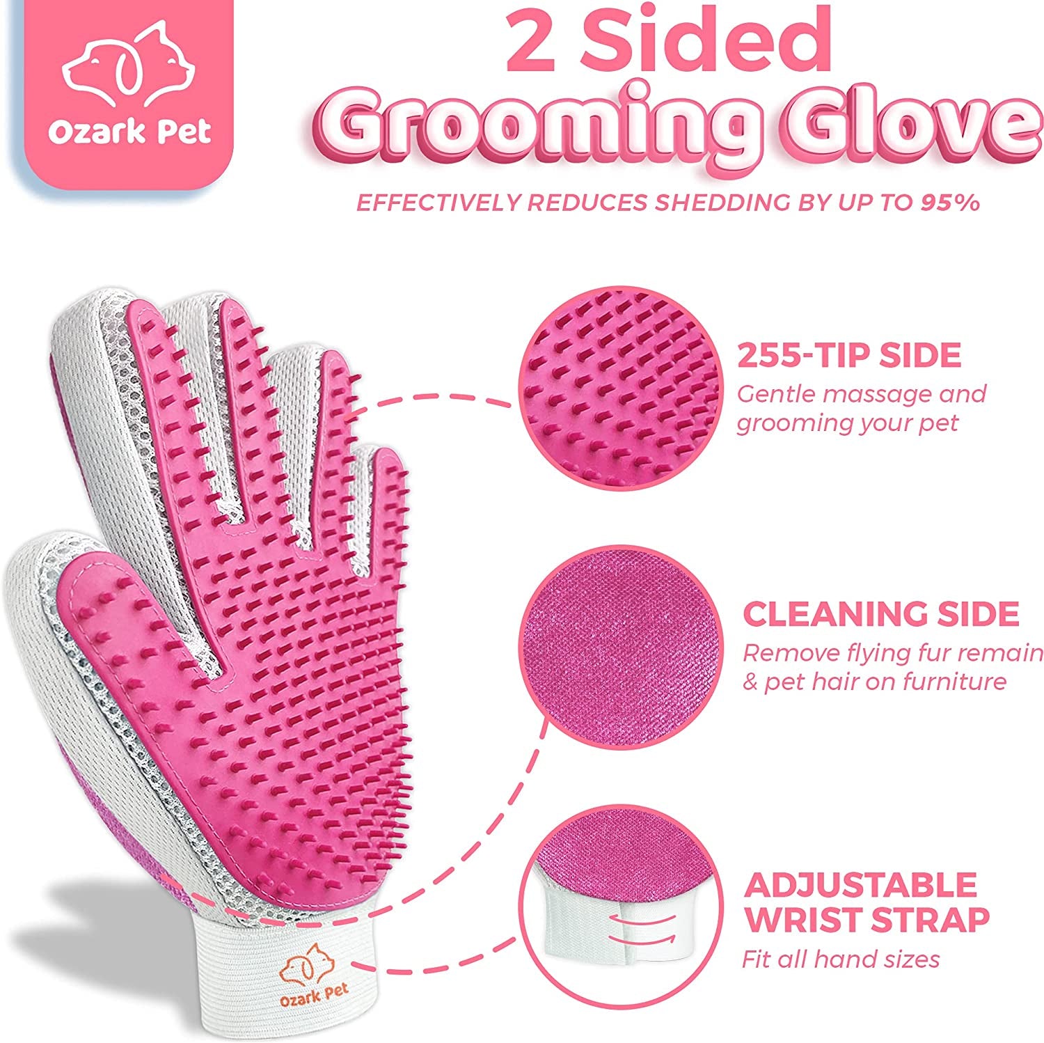 FurWhisker Pro - Dual-Sided Pet Grooming Brush