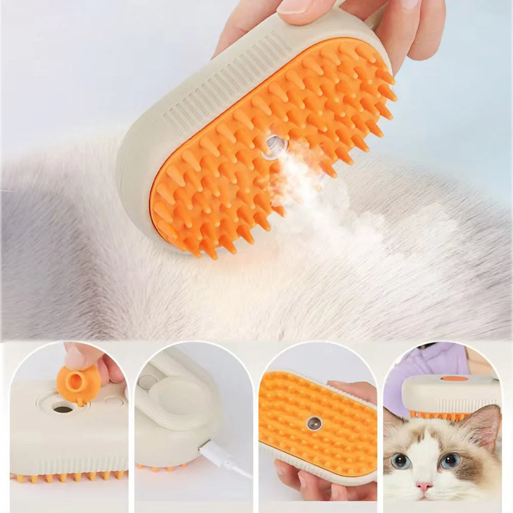 PawSteam™ 3-in-1 Grooming Brush