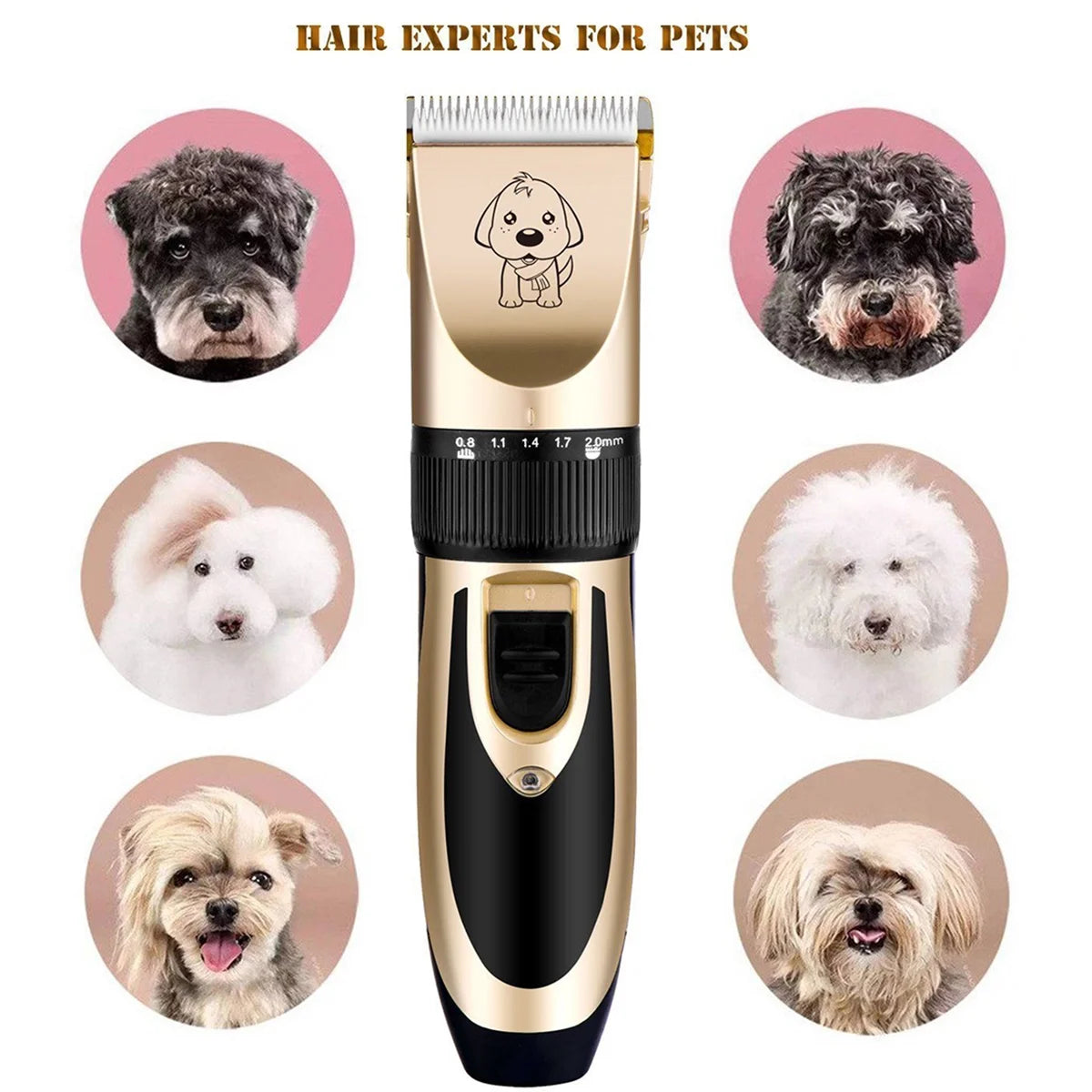 All Dog Grooming Kit - Electric Pet Hair Cutting Professional Mute Cordless Grooming Set