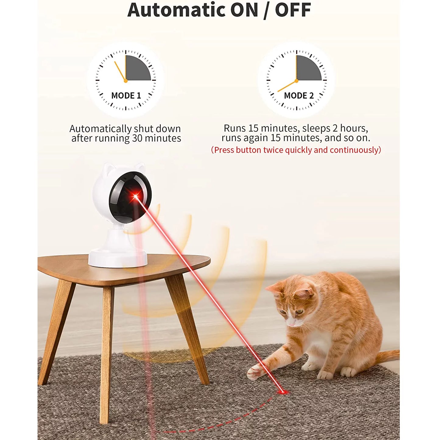 Automatic Interactive Cat Laser Toy