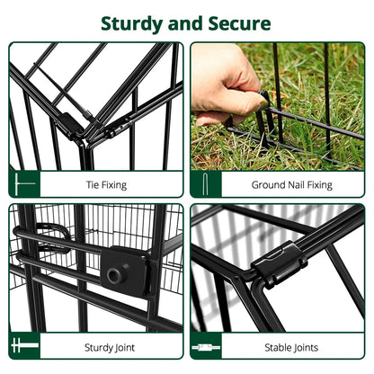 86''X40''Chicken Coop Large Metal Chicken Cage House Waterproof