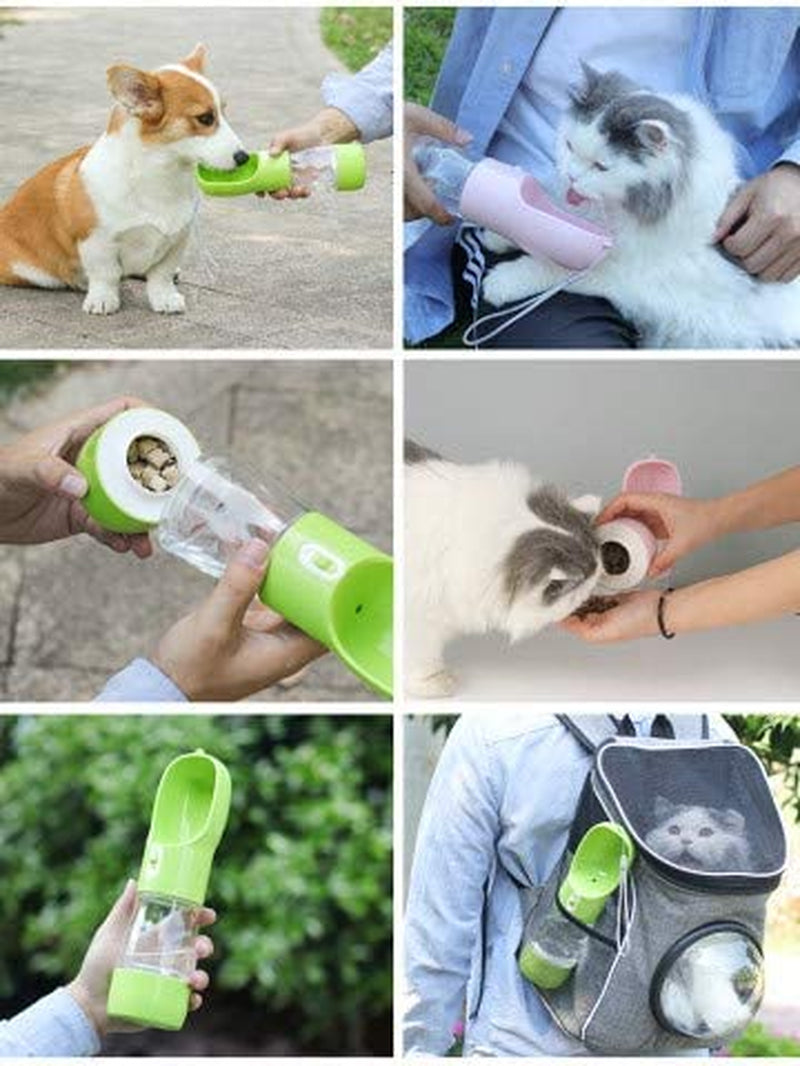 AquaPup Go - Portable Dog Water Bottle with Food Container