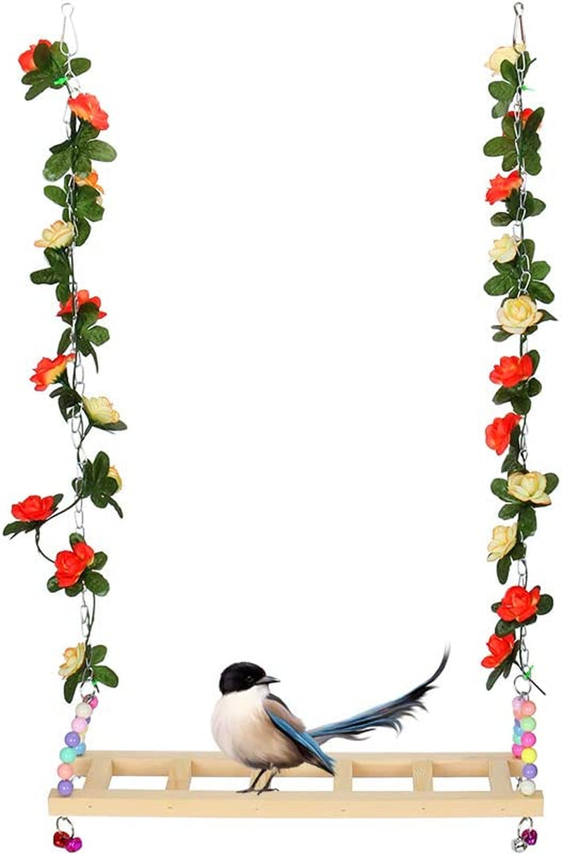 Chicken Swing Toy Natural Wood Handmade Single-Plank Bridge Chicken Parrot Small and Medium-Sized Pet Toy Stand Toy Bird Swing Toy Chicken Coop Accessories for Chicken