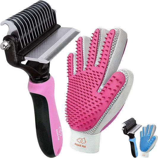 FurWhisker Pro - Dual-Sided Pet Grooming Brush
