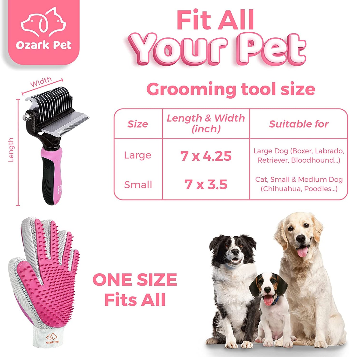 FurWhisker Pro - Dual-Sided Pet Grooming Brush