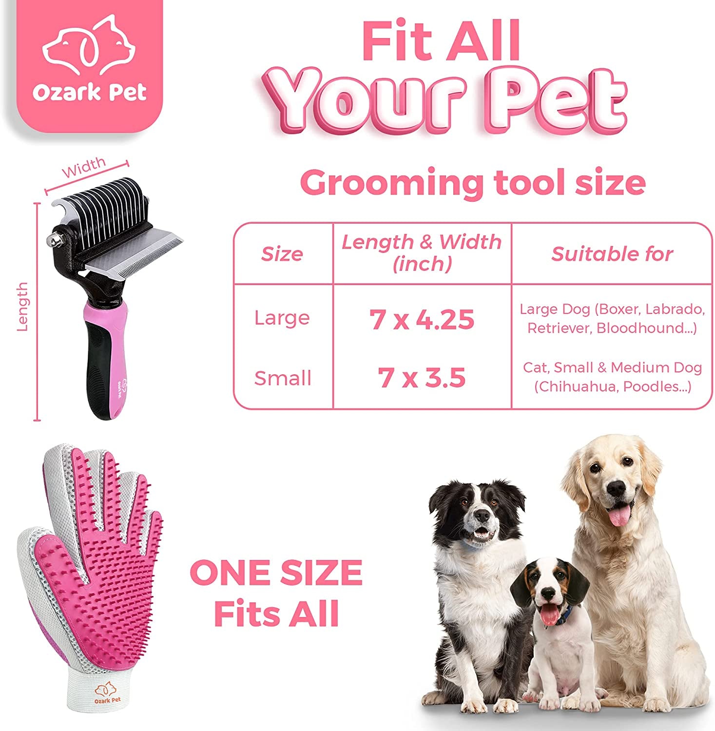 FurWhisker Pro - Dual-Sided Pet Grooming Brush